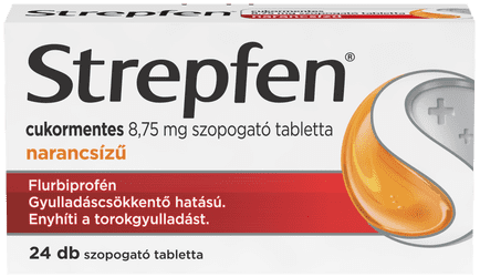 Strepfen cukormentes 8,75mg szopogató tabletta - narancsízű