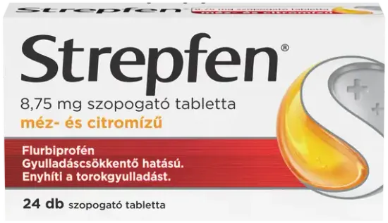 Strepfen 8,75mg szopogató tabletta - méz- és citromízű 24 db