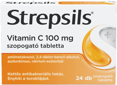 Strepsils Vitamin C 100 mg szopogató tabletta 24 db