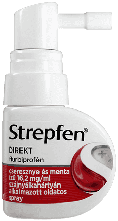 Strepfen DIREKT cseresznye és menta ízű 16,2 mg/ml szájnyálkahártyán alkalmazott oldatos spray