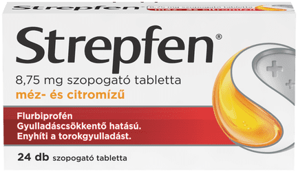Strepfen 8,75mg szopogató tabletta - méz- és citromízű